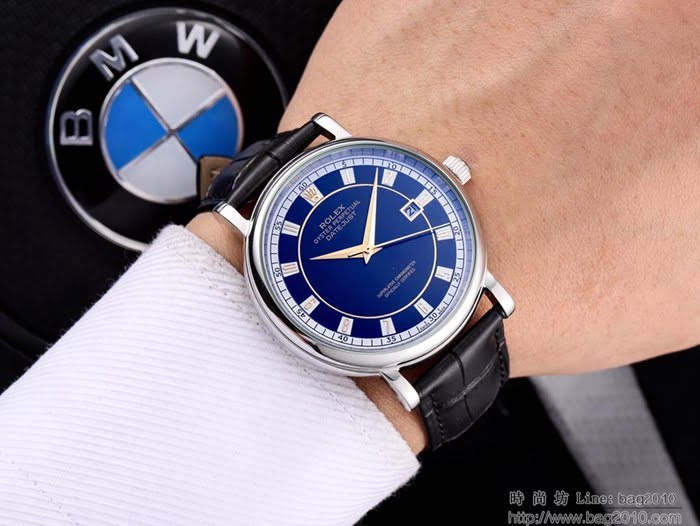 ROLEX勞力士 實物拍攝 進口8215全自動機械機芯 進口真牛皮錶帶 男士腕表  wssb5131